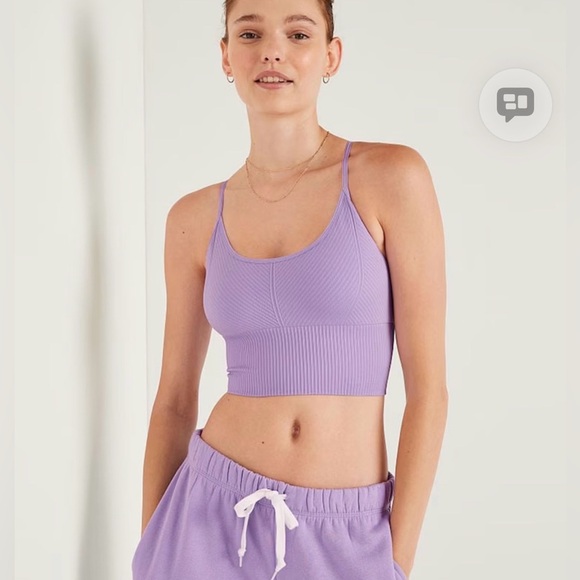 PINK Victoria's Secret Other - PINK Victoria's Secret Lavender Ribbed Sports Bra
